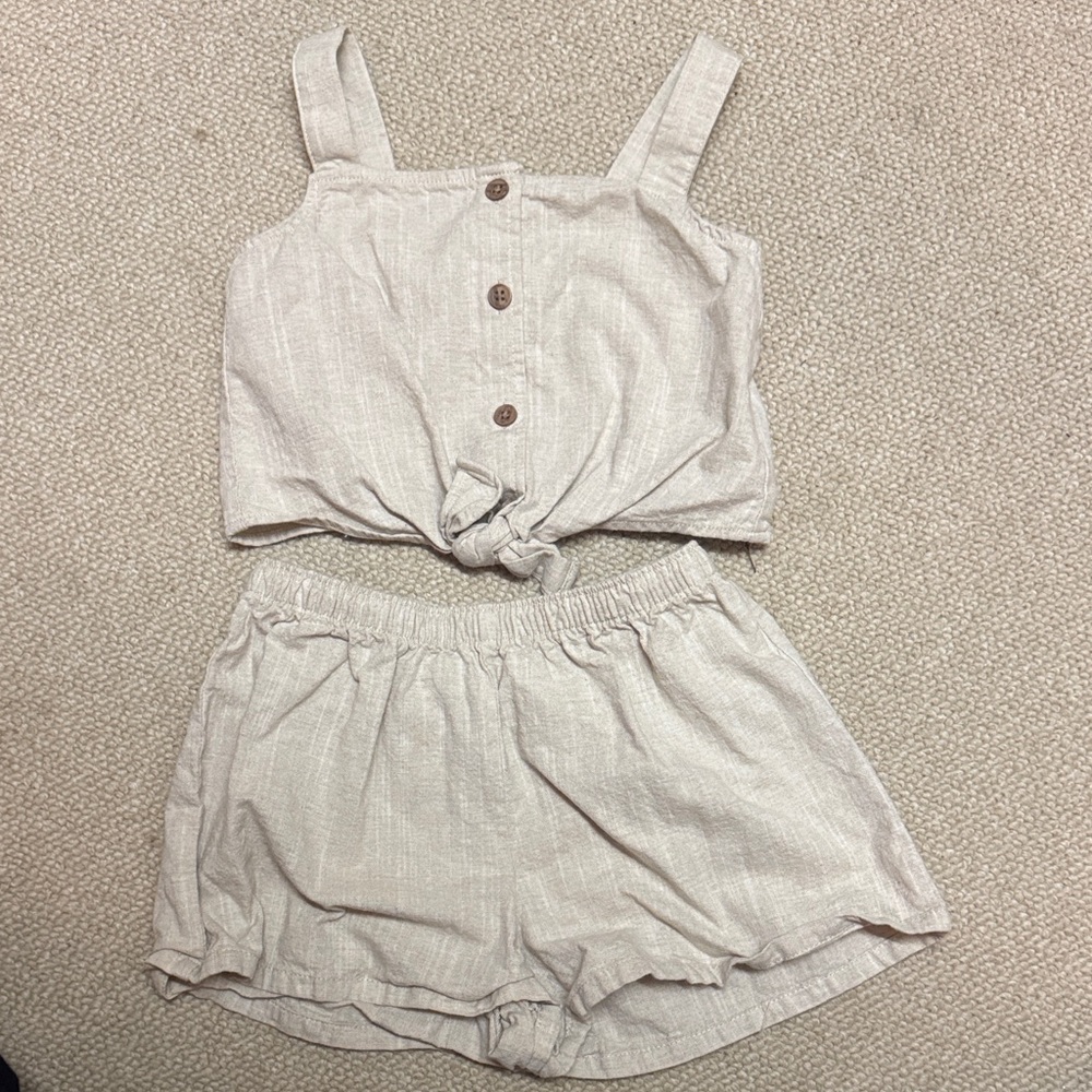 H&M Button-Front Tank and Shorts Set